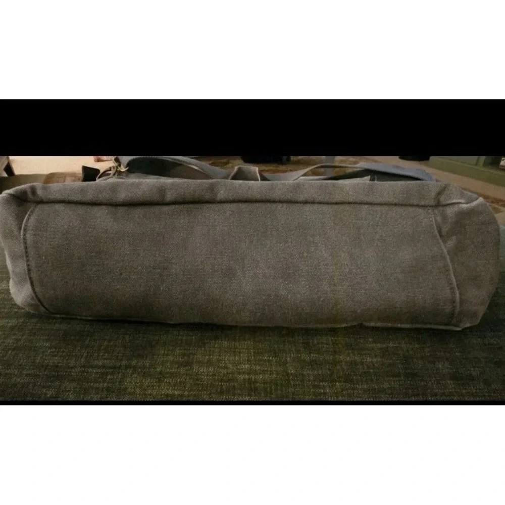 Prudhoe Bay Grey Canvas Messenger Bag Unity Logo Crossbody Satchel Laptop Bag